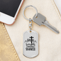Faith Weights Keychain Stainless Steel or 18k Gold Dog Tag Keyring-Express Your Love Gifts
