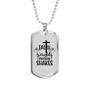 Faith Weights Necklace Stainless Steel or 18k Gold Dog Tag 24" Chain-Express Your Love Gifts