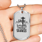 Faith Weights Necklace Stainless Steel or 18k Gold Dog Tag 24" Chain-Express Your Love Gifts