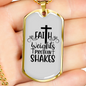 Faith Weights Necklace Stainless Steel or 18k Gold Dog Tag 24" Chain-Express Your Love Gifts