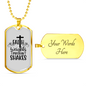Faith Weights Necklace Stainless Steel or 18k Gold Dog Tag 24" Chain-Express Your Love Gifts