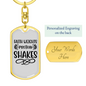 Faith Weights Protein Keychain Stainless Steel or 18k Gold Dog Tag Keyring-Express Your Love Gifts