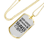 Faith Weights Protein Necklace Stainless Steel or 18k Gold Dog Tag 24" Chain-Express Your Love Gifts