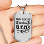 Faith Weights Protein Necklace Stainless Steel or 18k Gold Dog Tag 24" Chain-Express Your Love Gifts