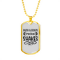 Faith Weights Protein Necklace Stainless Steel or 18k Gold Dog Tag 24" Chain-Express Your Love Gifts