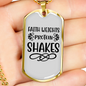 Faith Weights Protein Necklace Stainless Steel or 18k Gold Dog Tag 24" Chain-Express Your Love Gifts