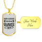 Faith Weights Protein Necklace Stainless Steel or 18k Gold Dog Tag 24" Chain-Express Your Love Gifts