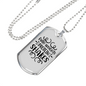 Faith Weights Protein Shakes Necklace Stainless Steel or 18k Gold Dog Tag 24" Chain-Express Your Love Gifts
