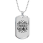 Faith Weights Protein Shakes Necklace Stainless Steel or 18k Gold Dog Tag 24" Chain-Express Your Love Gifts