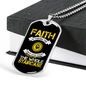 Faith Whole Staircase Necklace Stainless Steel or 18k Gold Dog Tag 24" Chain-Express Your Love Gifts