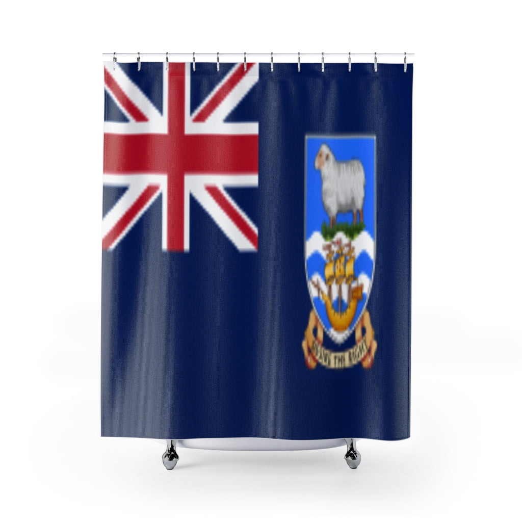 Falkland Islands Flag Stylish Design 71" x 74" Elegant Waterproof Shower Curtain for a Spa-like Bathroom Paradise Exceptional Craftsmanship-Express Your Love Gifts