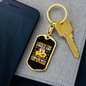Familiar With Bitcoin Crypto Keychain Stainless Steel or 18k Gold Dog Tag Keyring-Express Your Love Gifts