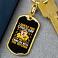 Familiar With Bitcoin Crypto Keychain Stainless Steel or 18k Gold Dog Tag Keyring-Express Your Love Gifts