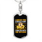 Familiar With Bitcoin Crypto Keychain Stainless Steel or 18k Gold Dog Tag Keyring-Express Your Love Gifts
