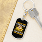 Familiar With Bitcoin Crypto Keychain Stainless Steel or 18k Gold Dog Tag Keyring-Express Your Love Gifts