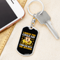 Familiar With Bitcoin Crypto Keychain Stainless Steel or 18k Gold Dog Tag Keyring-Express Your Love Gifts