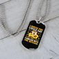 Familiar With Bitcoin Crypto Necklace Stainless Steel or 18k Gold Dog Tag 24" Chain-Express Your Love Gifts