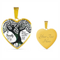 Family Where Life Begins Necklace Stainless Steel or 18k Gold Heart 18-22"-Express Your Love Gifts