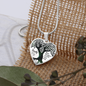 Family Where Life Begins Necklace Stainless Steel or 18k Gold Heart 18-22"-Express Your Love Gifts