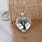 Family Where Life Begins Necklace Stainless Steel or 18k Gold Heart 18-22"-Express Your Love Gifts