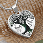 Family Where Life Begins Necklace Stainless Steel or 18k Gold Heart 18-22"-Express Your Love Gifts