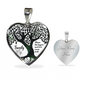 Family Where Life Begins Necklace Stainless Steel or 18k Gold Heart 18-22"-Express Your Love Gifts