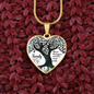 Family Where Life Begins Necklace Stainless Steel or 18k Gold Heart 18-22"-Express Your Love Gifts