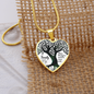 Family Where Life Begins Necklace Stainless Steel or 18k Gold Heart 18-22"-Express Your Love Gifts
