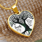 Family Where Life Begins Necklace Stainless Steel or 18k Gold Heart 18-22"-Express Your Love Gifts