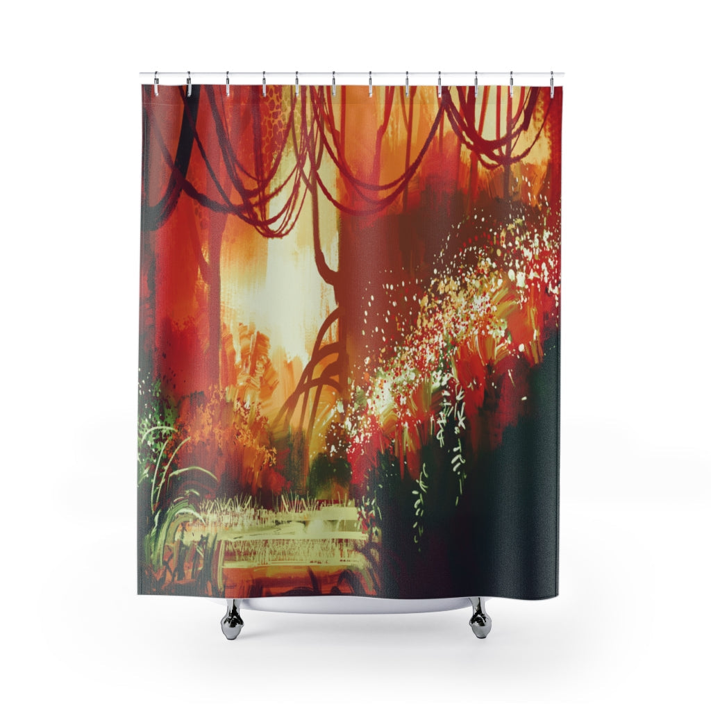 Fantasy Autumn Forest Stylish Design 71" x 74" Elegant Waterproof Shower Curtain for a Spa-like Bathroom Paradise Exceptional Craftsmanship-Express Your Love Gifts