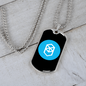 Fantom Crypto Necklace Stainless Steel or 18k Gold Dog Tag 24" Chain-Express Your Love Gifts