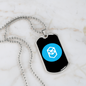 Fantom Crypto Necklace Stainless Steel or 18k Gold Dog Tag 24" Chain-Express Your Love Gifts