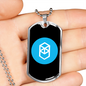 Fantom Crypto Necklace Stainless Steel or 18k Gold Dog Tag 24" Chain-Express Your Love Gifts