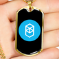 Fantom Crypto Necklace Stainless Steel or 18k Gold Dog Tag 24" Chain-Express Your Love Gifts