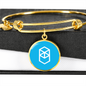 Fantom (FTM) Bracelet Stainless Steel or 18k Gold Circle Bangle-Express Your Love Gifts
