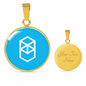 Fantom (FTM) Circle Necklace Stainless Steel or 18k Gold 18-22"-Express Your Love Gifts