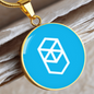 Fantom (FTM) Circle Necklace Stainless Steel or 18k Gold 18-22"-Express Your Love Gifts