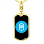 Fantom (FTM) Crypto Cryptocurrency Keychain Stainless Steel or 18k Gold Dog Tag Keyring-Express Your Love Gifts