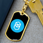 Fantom (FTM) Crypto Cryptocurrency Keychain Stainless Steel or 18k Gold Dog Tag Keyring-Express Your Love Gifts