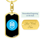 Fantom (FTM) Crypto Cryptocurrency Keychain Stainless Steel or 18k Gold Dog Tag Keyring-Express Your Love Gifts