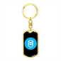 Fantom (FTM) Crypto Cryptocurrency Keychain Stainless Steel or 18k Gold Dog Tag Keyring-Express Your Love Gifts