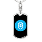 Fantom (FTM) Crypto Cryptocurrency Keychain Stainless Steel or 18k Gold Dog Tag Keyring-Express Your Love Gifts