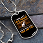 Farm Life Horse Necklace Stainless Steel or 18k Gold Dog Tag 24" Chain-Express Your Love Gifts
