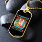 Fashion Philosophy Blue Necklace Stainless Steel or 18k Gold Dog Tag 24" Chain-Express Your Love Gifts