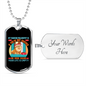 Fashion Philosophy Blue Necklace Stainless Steel or 18k Gold Dog Tag 24" Chain-Express Your Love Gifts