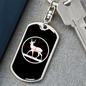 Fast Food Deer Hunter'S Keychain Gift Stainless Steel or 18k Gold Dog Tag Keyring-Express Your Love Gifts