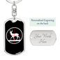 Fast Food Deer Hunter'S Keychain Gift Stainless Steel or 18k Gold Dog Tag Keyring-Express Your Love Gifts