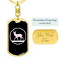 Fast Food Deer Hunter'S Keychain Gift Stainless Steel or 18k Gold Dog Tag Keyring-Express Your Love Gifts