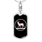 Fast Food Deer Hunter'S Keychain Gift Stainless Steel or 18k Gold Dog Tag Keyring-Express Your Love Gifts