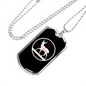 Fast Food Deer Hunting Necklace Stainless Steel or 18k Gold Dog Tag 24" Chain-Express Your Love Gifts